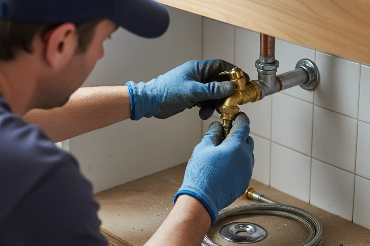 Shutoff valve and fitting work during Emergency Plumbing in Blodgett